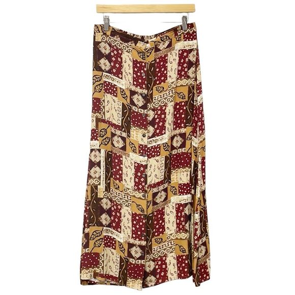 Woolrich Dresses & Skirts - Woolrich Vintage Midi Maxi Floral Rayon Full Front Button Down Elastic Waist